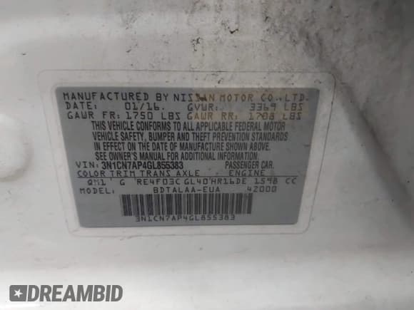 ✅ 2016 Nissan Versa S Plus • VIN: 3N1CN7AP4GL855383 • Lot: 43529284. Wystawiony na IAAI z przebiegiem 104 352 mil. Bezpłatny archiwum sprzedaży aukcyjnych z USA i szczegółowy raport historii pojazdu na DreamBid. Zdjęcie 9.