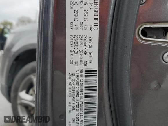 ✅ 2015 Dodge Journey Crossroad • VIN: 3C4PDCGB4FT565715 • Lot: 90086405. Listed on Copart with 251,448 mi. Free auction sales archive from the USA and detailed vehicle history report at DreamBid. Image 14.