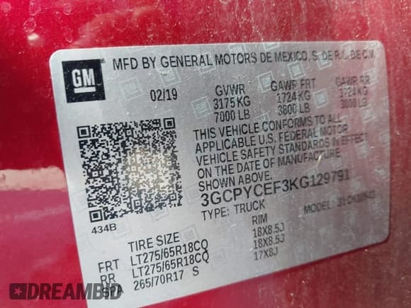 ✅ 2019 Chevrolet Silverado 1500 Custom Trail Boss • VIN: 3GCPYCEF3KG129791 • Lot: 43537373. Wystawiony na IAAI z przebiegiem 143 408 mil. Bezpłatny archiwum sprzedaży aukcyjnych z USA i szczegółowy raport historii pojazdu na DreamBid. Zdjęcie 9.