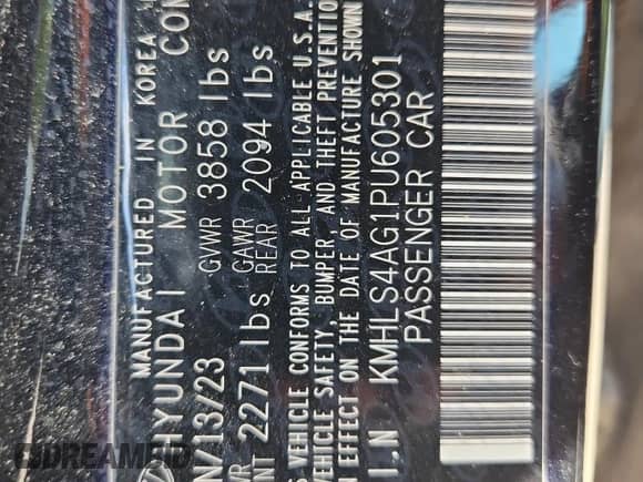 2023 Hyundai Elantra SEL z VIN KMHLS4AG1PU605301, wystawiony jako Copart lot #80693425 z przebiegiem 37 680 mil mil oraz Szkoda całkowita • Salvage title. Historia ofert i sprzedaży dostępna na DreamBid. Obrazek 13.