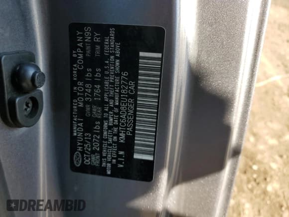 ✅ 2014 Hyundai Veloster • VIN: KMHTC6AD8EU182776 • Lot: 42816265. Wystawiony na Copart z przebiegiem 115 887 mil. Bezpłatny archiwum sprzedaży aukcyjnych z USA i szczegółowy raport historii pojazdu na DreamBid. Zdjęcie 12.