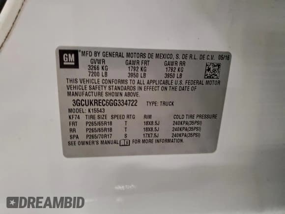 ✅ 2016 Chevrolet Silverado 1500 LT • VIN: 3GCUKREC6GG334722 • Lot: 95880395. Wystawiony na Copart z przebiegiem 186 347 mil. Bezpłatny archiwum sprzedaży aukcyjnych z USA i szczegółowy raport historii pojazdu na DreamBid. Zdjęcie 12.