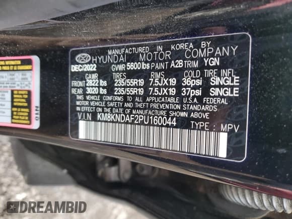 ✅ 2023 Hyundai Ioniq 5 SEL • VIN: KM8KNDAF2PU160044 • Lot: 92501005. Listed on Copart with 37,373 mi. Free auction sales archive from the USA and detailed vehicle history report at DreamBid. Image 13.