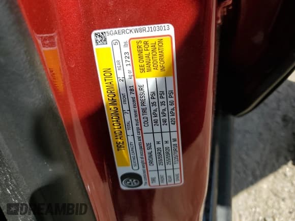 ✅ 2024 Buick Enclave Premium • VIN: 5GAERCKW8RJ103013 • Lot: 61563455. Listed on Copart with 12,764 mi. Free auction sales archive from the USA and detailed vehicle history report at DreamBid. Image 13.