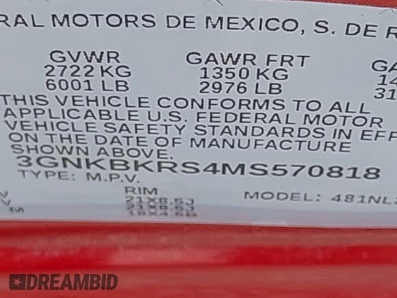 ✅ 2021 Chevrolet Blazer RS • VIN: 3GNKBKRS4MS570818 • Lot: 42511827. Wystawiony na IAAI z przebiegiem 28 519 mil. Bezpłatny archiwum sprzedaży aukcyjnych z USA i szczegółowy raport historii pojazdu na DreamBid. Zdjęcie 9.