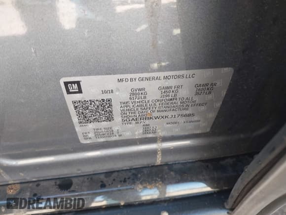 ✅ 2019 Buick Enclave Essence • VIN: 5GAERBKWXKJ175685 • Lot: 43652731. Listed on IAAI with 154,528 mi. Free auction sales archive from the USA and detailed vehicle history report at DreamBid. Image 9.