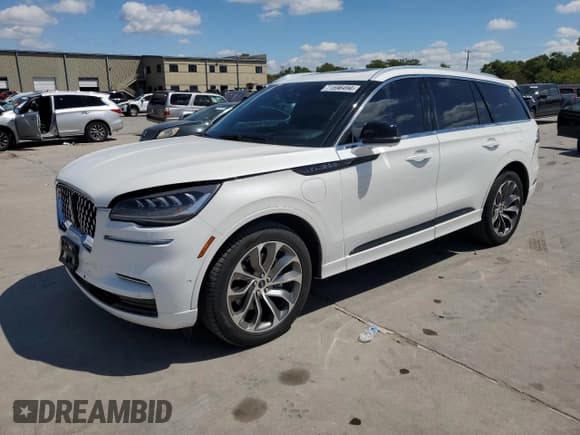 ✅ 2023 Lincoln Aviator Grand Touring • VIN: 5LMYJ8XY3PNL02107 • Лот: 71596494. Опубликован ранее на Copart с пробегом 16 698 миль. Бесплатный доступ к архиву аукционных продаж из США и подробный отчёт об истории автомобиля на DreamBid. Изображение 1.