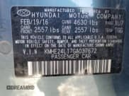 ✅ 2016 Hyundai Sonata SE • VIN: KMHE24L17GA037672 • Lot: 38761553. Listed on Copart with 47,885 mi. Free auction sales archive from the USA and detailed vehicle history report at DreamBid. Image 12.