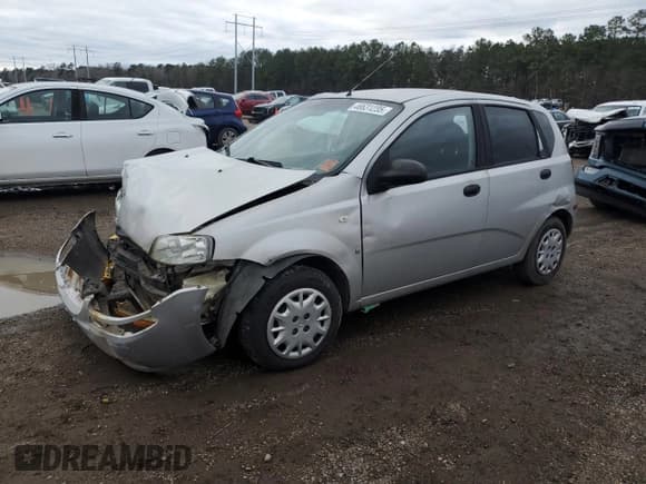 ✅ 2007 Chevrolet Aveo LS • VIN: KL1TD66627B697516 • Лот: 46631235. Опубликован ранее на Copart с пробегом 154 931 миль. Бесплатный доступ к архиву аукционных продаж из США и подробный отчёт об истории автомобиля на DreamBid. Изображение 1.