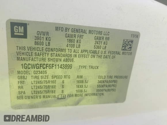 ✅ 2015 Chevrolet Express Cargo • VIN: 1GCWGFCF6F1143899 • Lot: 42993006. Wystawiony na IAAI z przebiegiem 151 900 mil. Bezpłatny archiwum sprzedaży aukcyjnych z USA i szczegółowy raport historii pojazdu na DreamBid. Zdjęcie 9.