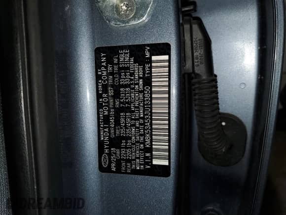 2018 Hyundai Kona Ultimate z VIN KM8K53A53JU133850, wystawiony jako Copart lot #79671854 z przebiegiem Nie podano mil oraz Czysty tytuł • Clean title. Historia ofert i sprzedaży dostępna na DreamBid. Obrazek 13.