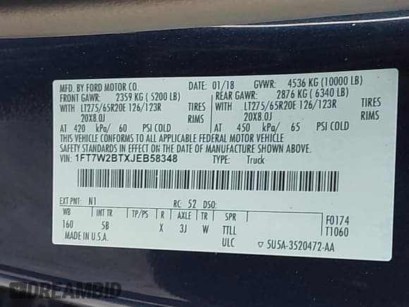 ✅ 2018 Ford F-250 King Ranch • VIN: 1FT7W2BTXJEB58348 • Lot: 43499086. Wystawiony na IAAI z przebiegiem 189 644 mil. Bezpłatny archiwum sprzedaży aukcyjnych z USA i szczegółowy raport historii pojazdu na DreamBid. Zdjęcie 9.