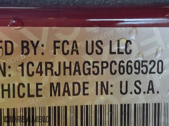 ✅ 2023 Jeep Grand Cherokee Laredo • VIN: 1C4RJHAG5PC669520 • Lot: 41574918. Listed on IAAI with 22,615 mi. Free auction sales archive from the USA and detailed vehicle history report at DreamBid. Image 9.