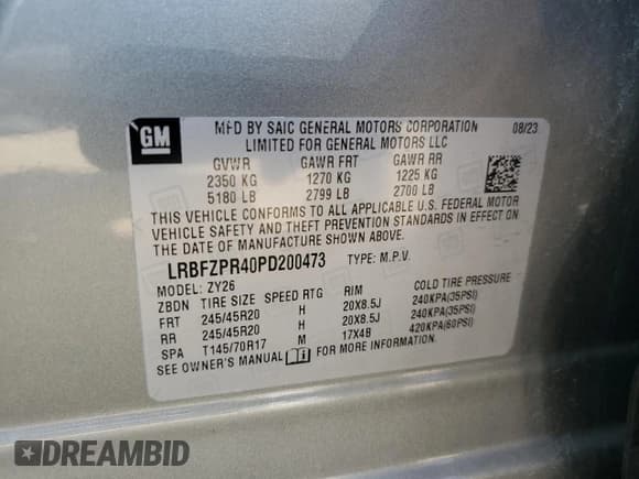 ✅ 2023 Buick Envision Essence • VIN: LRBFZPR40PD200473 • Lot: 71222685. Wystawiony na Copart z przebiegiem Nie podano. Bezpłatny archiwum sprzedaży aukcyjnych z USA i szczegółowy raport historii pojazdu na DreamBid. Zdjęcie 12.