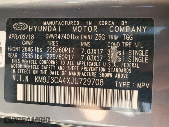 ✅ 2018 Hyundai Tucson SEL • VIN: KM8J3CA4XJU729708 • Лот: 71160785. Опубликован ранее на Copart с пробегом 62 735 миль. Бесплатный доступ к архиву аукционных продаж из США и подробный отчёт об истории автомобиля на DreamBid. Изображение 12.
