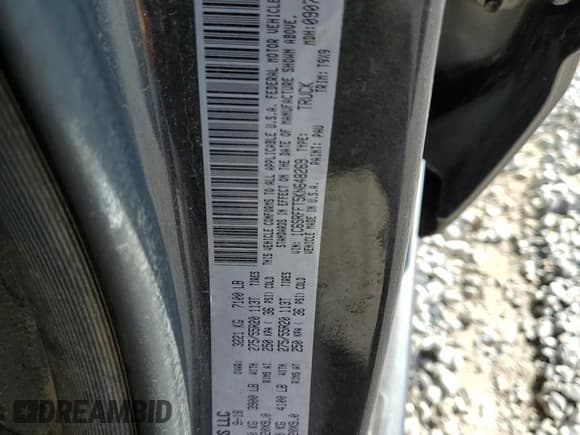 ✅ 2019 Ram 1500 Big Horn • VIN: 1C6SRFFT5KN648269 • Lot: 87195825. Listed on Copart with 76,489 mi. Free auction sales archive from the USA and detailed vehicle history report at DreamBid. Image 12.