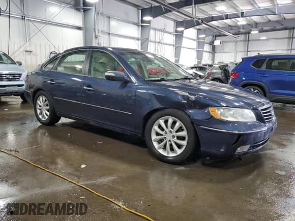2008 Hyundai Azera Limited with VIN KMHFC46F78A257307, listed as a Copart auction lot 89116265 with 131,527 mi miles and Salvage title. Bid and sale history available at DreamBid. Image 4.