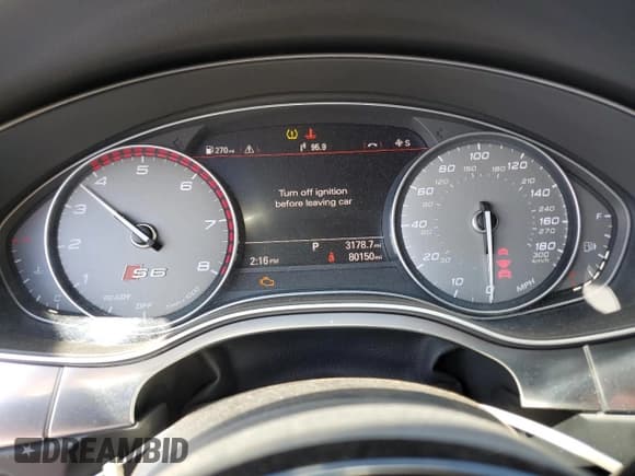 ✅ 2017 Audi S6 Premium Plus • VIN: WAUFFAFC6HN003450 • Lot: 69000415. Listed on Copart with 80,150 mi. Free auction sales archive from the USA and detailed vehicle history report at DreamBid. Image 9.