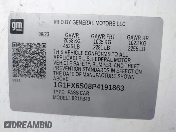 ✅ 2023 Chevrolet Bolt EV 2LT • VIN: 1G1FX6S08P4191863 • Lot: 42019949. Wystawiony na IAAI z przebiegiem 39 143 mil. Bezpłatny archiwum sprzedaży aukcyjnych z USA i szczegółowy raport historii pojazdu na DreamBid. Zdjęcie 9.
