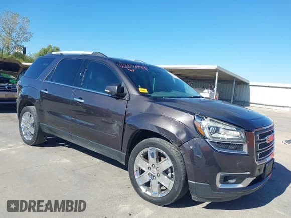✅ 2017 GMC Acadia Limited • VIN: 1GKKRSKD9HJ251944 • Lot: 43570989. Listed on IAAI with 195,652 mi. Free auction sales archive from the USA and detailed vehicle history report at DreamBid. Image 1.