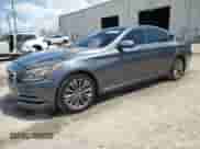 2015 Hyundai Genesis 3.8L with VIN KMHGN4JE4FU091224, listed as a Copart auction lot 69748745 with 144,775 mi miles and Salvage title. Bid and sale history available at DreamBid. Image 1.