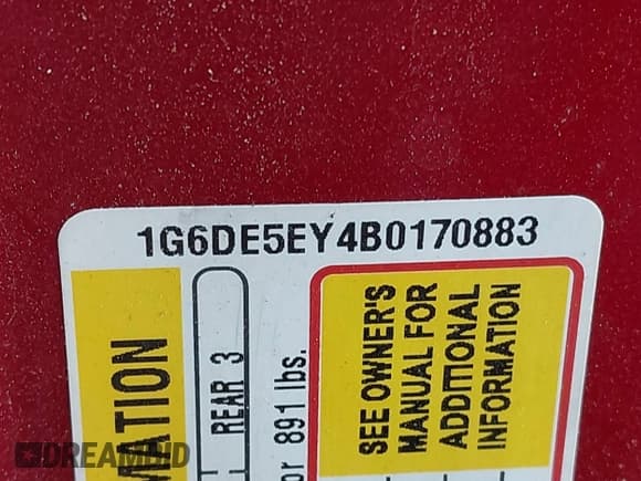 ✅ 2011 Cadillac CTS Luxury • VIN: 1G6DE5EY4B0170883 • Lot: 43115518. Listed on IAAI with 96,013 mi. Free auction sales archive from the USA and detailed vehicle history report at DreamBid. Image 9.