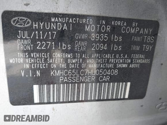 ✅ 2017 Hyundai Ioniq Blue • VIN: KMHC65LC7HU050408 • Lot: 41355433. Wystawiony na IAAI z przebiegiem 175 784 mil. Bezpłatny archiwum sprzedaży aukcyjnych z USA i szczegółowy raport historii pojazdu na DreamBid. Zdjęcie 9.