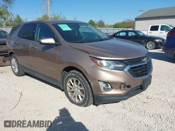 2018 Chevrolet Equinox LT with VIN 3GNAXJEV3JL107596, listed as a IAAI auction lot 43350614 with 105,715 mi miles and . Bid and sale history available at DreamBid. Image 1.