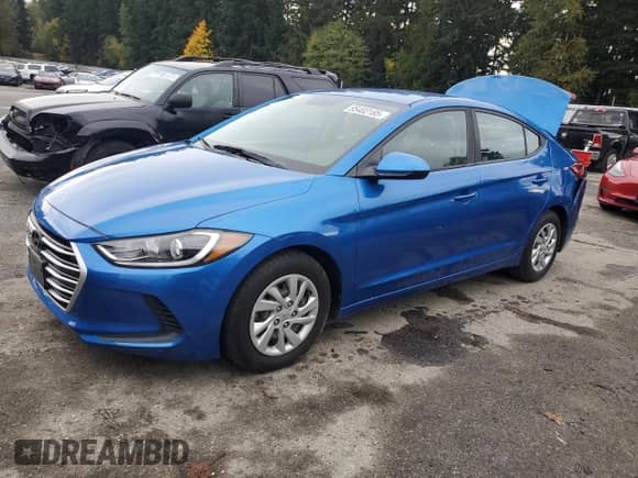 2017 Hyundai Elantra SE with VIN KMHD74LFXHU162142, listed as a Copart auction lot 85402185 with 56,578 mi miles and Salvage title. Bid and sale history available at DreamBid. Image 1.
