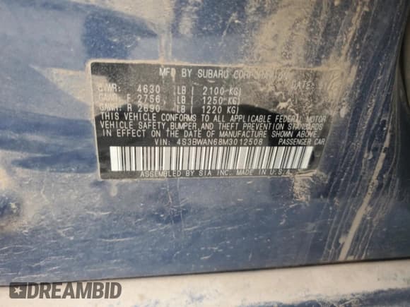 ✅ 2021 Subaru Legacy Limited • VIN: 4S3BWAN68M3012508 • Лот: 80218095. Опубликован ранее на Copart с пробегом 80 899 миль. Бесплатный доступ к архиву аукционных продаж из США и подробный отчёт об истории автомобиля на DreamBid. Изображение 13.