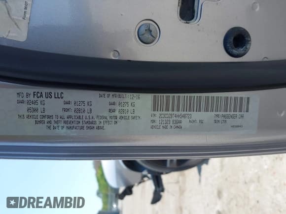 ✅ 2017 Dodge Challenger R/T Plus • VIN: 2C3CDZBT4HH548723 • Lot: 42108999. Listed on IAAI with 80,881 mi. Free auction sales archive from the USA and detailed vehicle history report at DreamBid. Image 9.