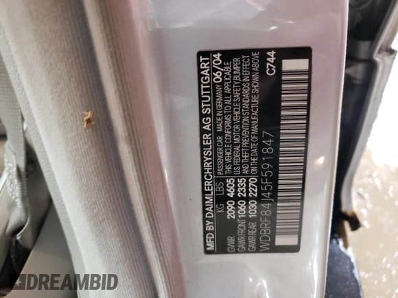 ✅ 2005 Mercedes-Benz C 320 • VIN: WDBRF84J45F591847 • Lot: 47051965. Wystawiony na Copart z przebiegiem 169 885 mil. Bezpłatny archiwum sprzedaży aukcyjnych z USA i szczegółowy raport historii pojazdu na DreamBid. Zdjęcie 12.