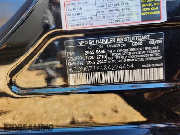 ✅ 2008 Mercedes-Benz S 550 • VIN: WDDNG71X48A224454 • Lot: 87401725. Wystawiony na Copart z przebiegiem 108 967 mil. Bezpłatny archiwum sprzedaży aukcyjnych z USA i szczegółowy raport historii pojazdu na DreamBid. Zdjęcie 12.