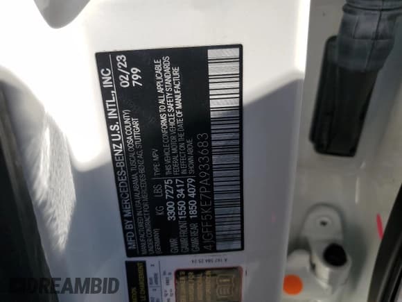 ✅ 2023 Mercedes-Benz GLS 450 • VIN: 4JGFF5KE7PA933683 • Lot: 45693465. Listed on Copart with 39,306 mi. Free auction sales archive from the USA and detailed vehicle history report at DreamBid. Image 13.