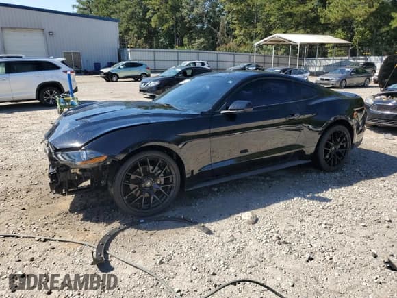 ✅ 2019 Ford Mustang EcoBoost • VIN: 1FA6P8THXK5184381 • Lot: 84294445. Listed on Copart with 120,256 mi. Free auction sales archive from the USA and detailed vehicle history report at DreamBid. Image 1.