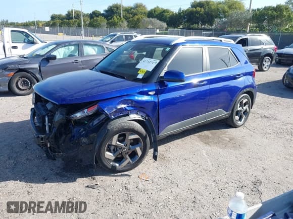 ✅ 2022 Hyundai Venue SEL • VIN: KMHRC8A35NU154334 • Lot: 41732747. Listed on IAAI with 38,578 mi. Free auction sales archive from the USA and detailed vehicle history report at DreamBid. Image 2.