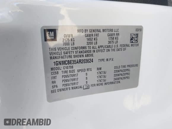 ✅ 2010 Chevrolet Tahoe LT • VIN: 1GNMCBE35AR203624 • Лот: 43622322. Опубликован ранее на IAAI с пробегом 313 529 миль. Бесплатный доступ к архиву аукционных продаж из США и подробный отчёт об истории автомобиля на DreamBid. Изображение 9.