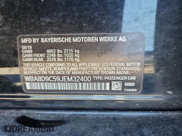 ✅ 2018 BMW 3 Series 330i xDrive • VIN: WBA8D9C59JEM32400 • Lot: 82441155. Wystawiony na Copart z przebiegiem 68 036 mil. Bezpłatny archiwum sprzedaży aukcyjnych z USA i szczegółowy raport historii pojazdu na DreamBid. Zdjęcie 12.