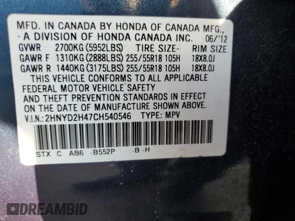 ✅ 2012 Acura MDX Technology • VIN: 2HNYD2H47CH540546 • Lot: 67322805. Wystawiony na Copart z przebiegiem 99 534 mil. Bezpłatny archiwum sprzedaży aukcyjnych z USA i szczegółowy raport historii pojazdu na DreamBid. Zdjęcie 13.