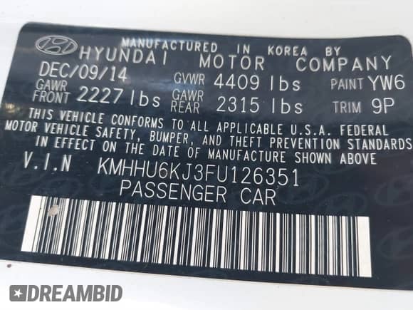 2015 Hyundai Genesis Coupe Ultimate с VIN KMHHU6KJ3FU126351, выставлен на аукционе IAAI как лот 41318016 с пробегом 97 406 миль миль и . История ставок и продаж доступна на DreamBid. Изображение 9.