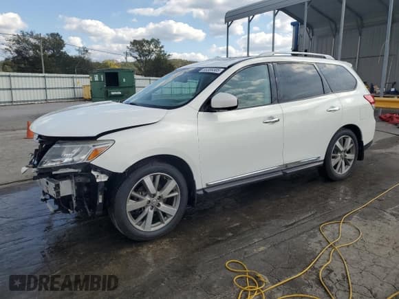 ✅ 2014 Nissan Pathfinder Platinum • VIN: 5N1AR2MN3EC675659 • Lot: 85389305. Listed on Copart with 126,482 mi. Free auction sales archive from the USA and detailed vehicle history report at DreamBid. Image 1.