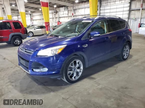 ✅ 2014 Ford Escape Titanium • VIN: 1FMCU9J92EUC85685 • Lot: 54551634. Listed on Copart with 91,823 mi. Free auction sales archive from the USA and detailed vehicle history report at DreamBid. Image 1.