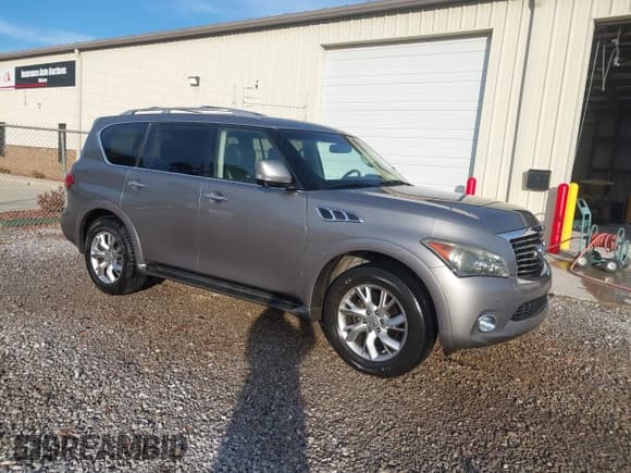 ✅ 2012 Infiniti QX56 7-passenger • VIN: JN8AZ2NF4C9519267 • Lot: 43817632. Listed on IAAI with 183,250 mi. Free auction sales archive from the USA and detailed vehicle history report at DreamBid. Image 1.