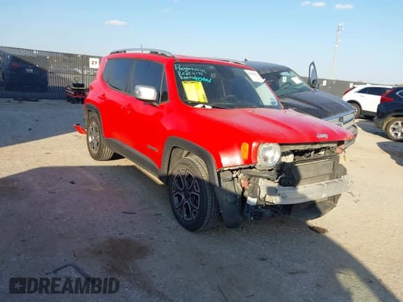 ✅ 2015 Jeep Renegade Limited • VIN: ZACCJADT9FPC34144 • Лот: 43680611. Опубликован ранее на IAAI с пробегом 182 347 миль. Бесплатный доступ к архиву аукционных продаж из США и подробный отчёт об истории автомобиля на DreamBid. Изображение 1.