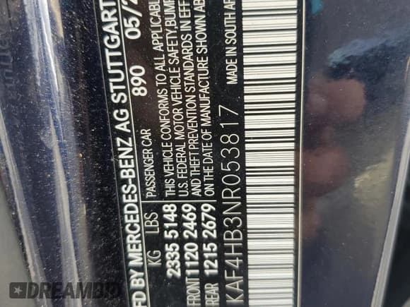 ✅ 2022 Mercedes-Benz C 300 • VIN: W1KAF4HB3NR053817 • Lot: 68102405. Wystawiony na Copart z przebiegiem Nie podano. Bezpłatny archiwum sprzedaży aukcyjnych z USA i szczegółowy raport historii pojazdu na DreamBid. Zdjęcie 12.