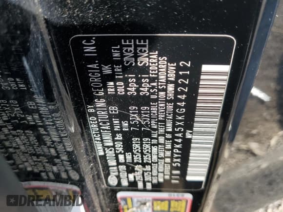 ✅ 2019 Kia Sorento SX • VIN: 5XYPK4A5XKG442212 • Лот: 71465275. Опубликован ранее на Copart с пробегом 163 258 миль. Бесплатный доступ к архиву аукционных продаж из США и подробный отчёт об истории автомобиля на DreamBid. Изображение 13.