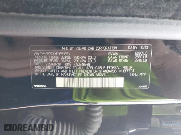 ✅ 2014 Volvo XC90 • VIN: YV4952CZXE1691891 • Lot: 43268844. Wystawiony na IAAI z przebiegiem 162 715 mil. Bezpłatny archiwum sprzedaży aukcyjnych z USA i szczegółowy raport historii pojazdu na DreamBid. Zdjęcie 9.