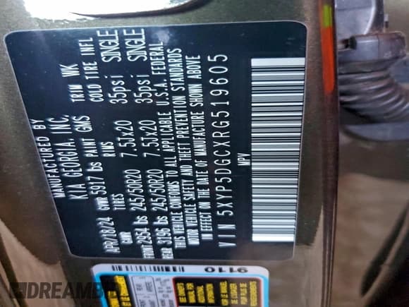 ✅ 2024 Kia Telluride SX Prestige X-Line • VIN: 5XYP5DGCXRG519605 • Lot: 95146945. Wystawiony na Copart z przebiegiem 21 183 mil. Bezpłatny archiwum sprzedaży aukcyjnych z USA i szczegółowy raport historii pojazdu na DreamBid. Zdjęcie 12.