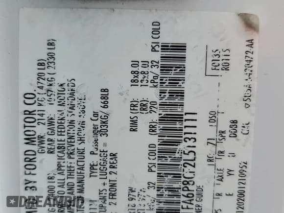 ✅ 2020 Ford Mustang GT • VIN: 1FA6P8CF2L5131111 • Lot: 80677175. Listed on Copart with 62,454 mi. Free auction sales archive from the USA and detailed vehicle history report at DreamBid. Image 13.