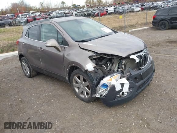 ✅ 2014 Buick Encore Leather • VIN: KL4CJCSB5EB573816 • Lot: 43572916. Wystawiony na IAAI z przebiegiem 124 169 mil. Bezpłatny archiwum sprzedaży aukcyjnych z USA i szczegółowy raport historii pojazdu na DreamBid. Zdjęcie 1.